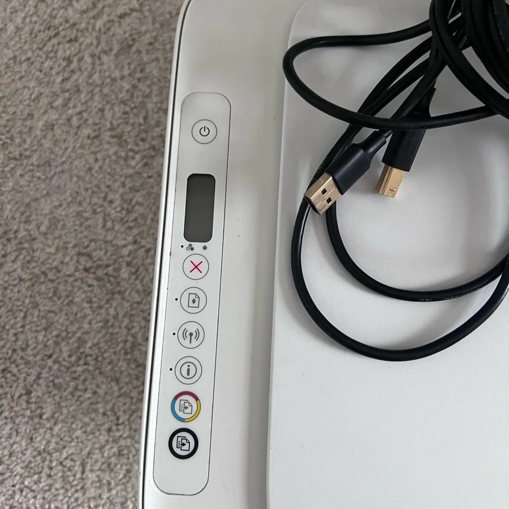 HP White All-in-One Printer with Gray Accents